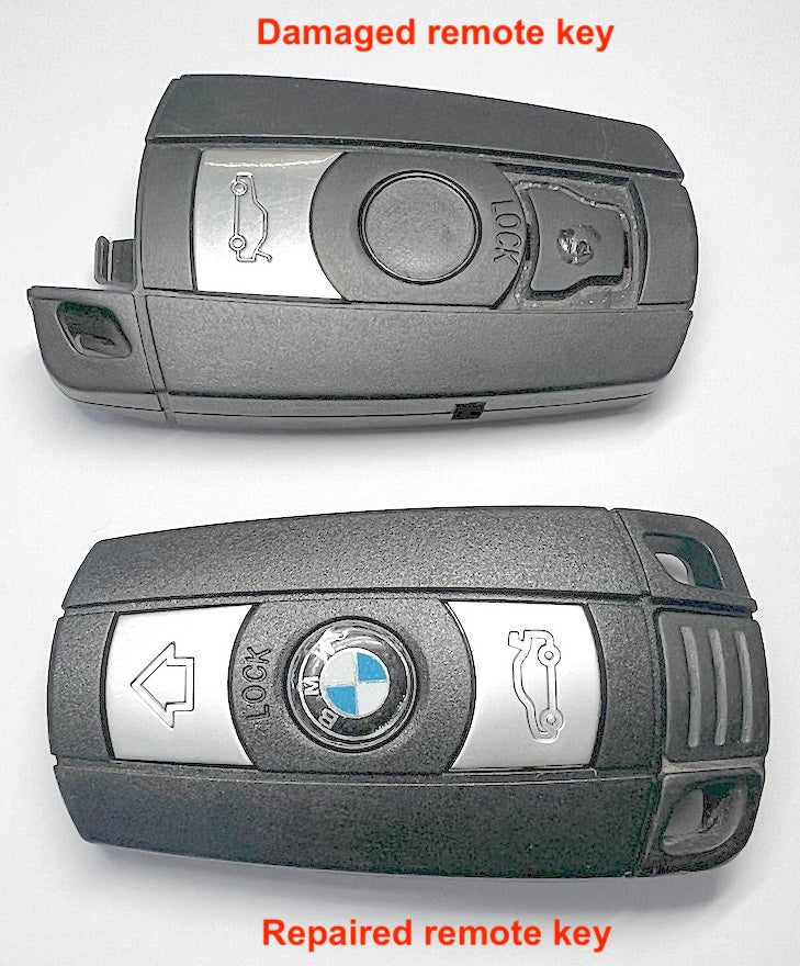 Repair service for BMW X5 3 button remote key E70 E Series 2008 2009 2 ...