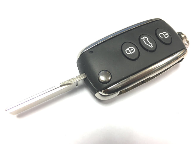 RFC 3 button flip key case for Bentley Continental GT remote fob 