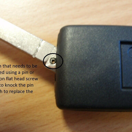 RFC 3 button flip key case for Citroen Berlingo Dispatch remote fob (battery attached to case) 2008 2009 2010 2011 2012 2013 2014 2015 2016 2017