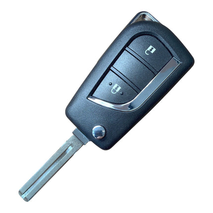 RFC 2 button flip key case for Citroen C1 2014 2015 2016 2017 2018 2019 2020 2021 remote fob TOY48 blade