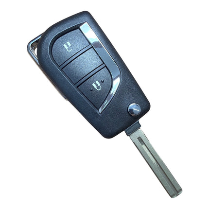 RFC 2 button flip key case for Toyota Aygo 2014 2015 2016 2017 2018 2019 2020 2021 remote fob