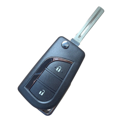 RFC 2 button flip key case for Toyota Aygo 2014 2015 2016 2017 2018 2019 2020 2021 remote fob