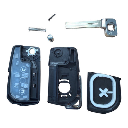 RFC 2 button flip key case for Toyota Aygo 2014 2015 2016 2017 2018 2019 2020 2021 remote fob