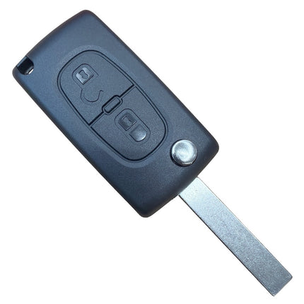 RFC 2 button flip key case for Peugeot Partner Expert remote fob 2008 - 2016
