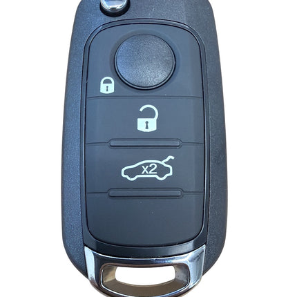 RFC 3 button flip key case shell for Fiat 500x Tipo remote fob (2014 - 2025)