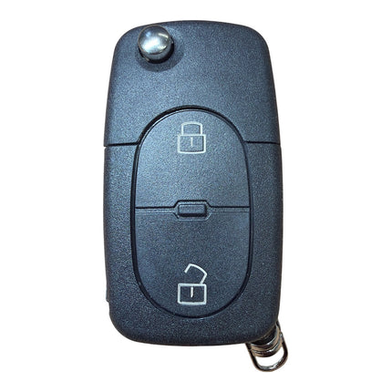 RFC 2 button flip key case for Audi A3 A4 A6 A8 remote flip key fob - double battery holder