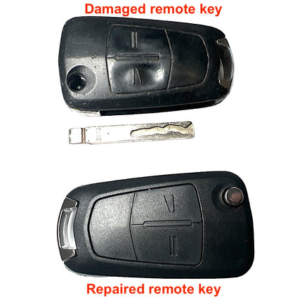 Repair service for Vauxhall Astra H 2 button remote flip key 2004 2005 2006 2007 2008
