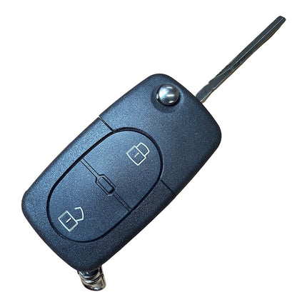 RFC 2 button flip key case for Audi A3 A4 A6 A8 remote flip key fob - double battery holder