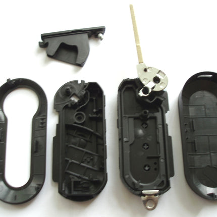 RFC 3 button flip key case for Fiat Doblo remote fob 2009 2010 2011 2012 2013 2014 2015 2016 2017 2018 2019 2020 SIP22 key blade