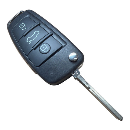 RFC 3 button flip key case for Audi Q7 4L 2007 2008 2009 2010 2011 2012 2013 2014 2015 remote fob HU66 blade