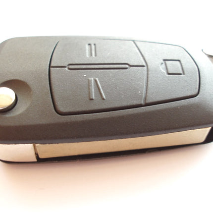 RFC 3 button flip key case for Vauxhall Vectra C remote fob 2002 2003 2004 2005 HU100 blank blade
