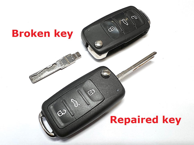 Repair service for Seat Mii 3 button remote flip key 2011 2012 2013 2014 2015 2016 2017
