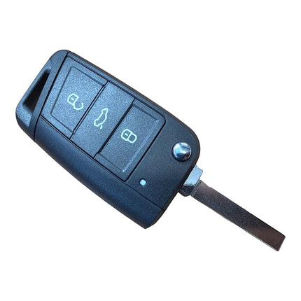 RFC 3 button flip key case for Skoda Fabia remote fob HU162T blade 2014 2015 2016 2017 2018 2019 2020 2021
