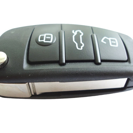 RFC 3 button flip key case for Audi Q7 4L 2007 2008 2009 2010 2011 2012 2013 2014 2015 remote fob HU66 blade