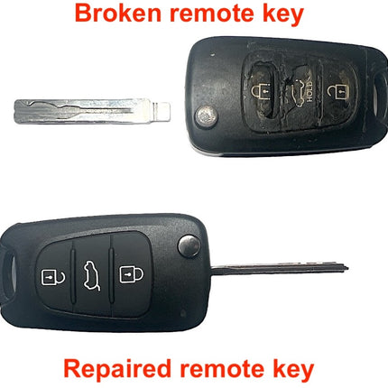 Repair service for Hyundai Veloster remote flip key 2011 2012 2013 2014