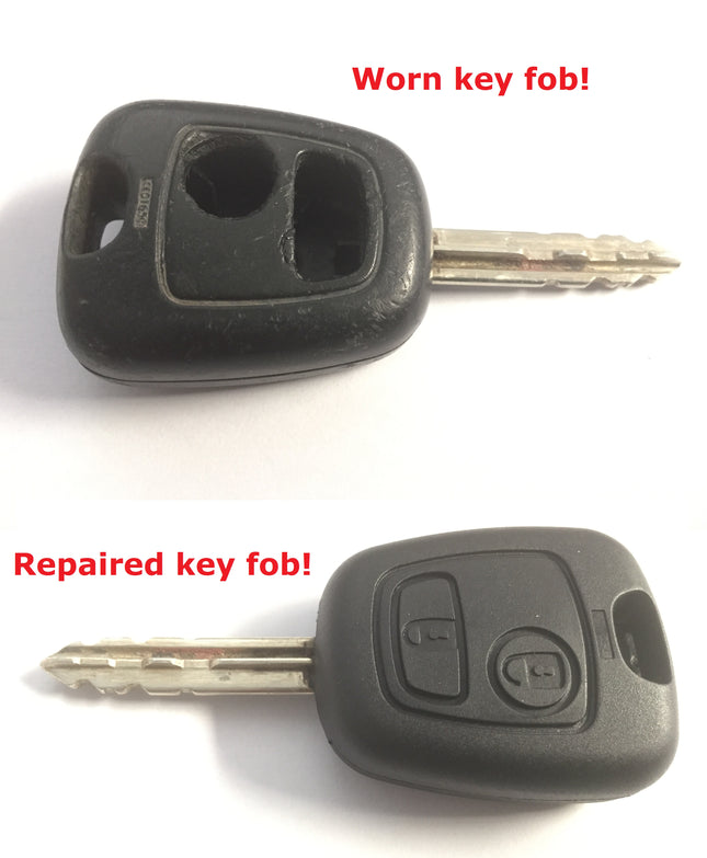 Repair service for Peugeot Partner 2 button remote key 2000 2001 2002 2003 2004 2005 2006 2007 2008