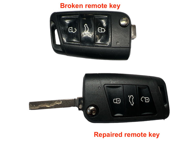 Repair service for Skoda Fabia remote flip key 2014 2015 2016 2017 2018 2019 2020 2021
