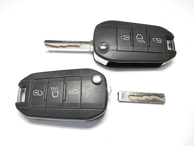 Repair service for Peugeot 308 3 button remote flip key 2014 2015 2016