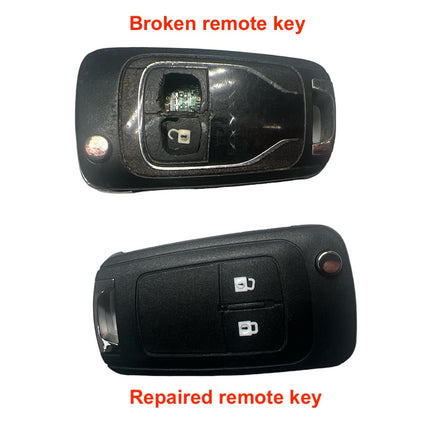 Repair service for Vauxhall Opel Mokka 2 or 3 button remote flip key fob 2013 2014 2015 2016