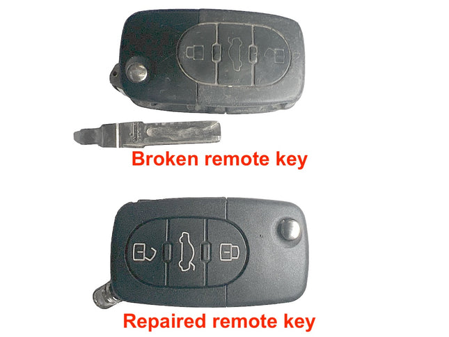Repair service for Audi A2 A3 A4 A6 A8 TT remote flip key 1998 1999 2000 2001 2002 2003 2004 2005