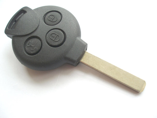 RFC 3 button key case for Smart Car ForTwo remote key fob 2007 2008 2009 2010 2011 2012 2013 2014 2015