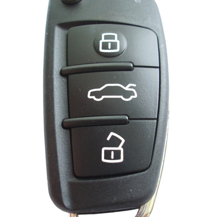 RFC 3 button flip key case for Audi A6 C6 RS6 2004 2005 2006 2007 2008 2009 2010 2011 remote fob HU66 blade