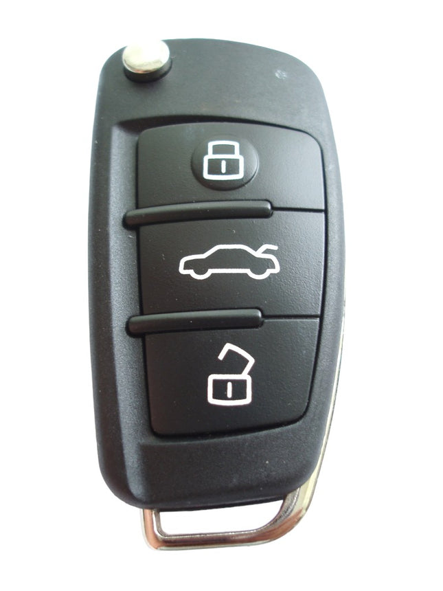 RFC 3 button flip key case for Audi A6 C6 RS6 2004 2005 2006 2007 2008 2009 2010 2011 remote fob HU66 blade
