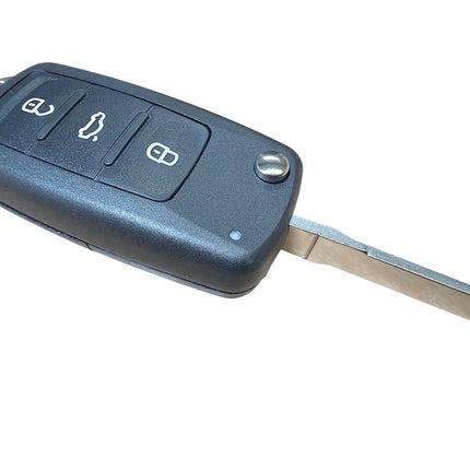 RFC 3 button flip key case shell for VW Volkswagen Caddy remote key fob 2011 2012 2013 2014 2015 2016 2017 2018 2019 2020