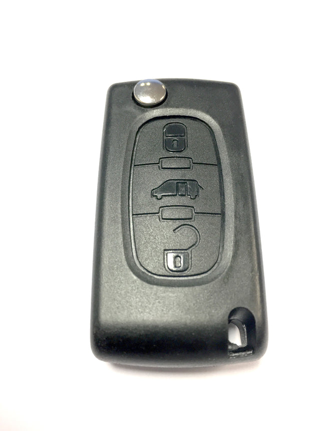 RFC 3 button flip key case for Fiat Scudo remote fob (battery attached to circuit board) 2008 2009 2010 2011 2012 2013 2014 2015 2016 2017