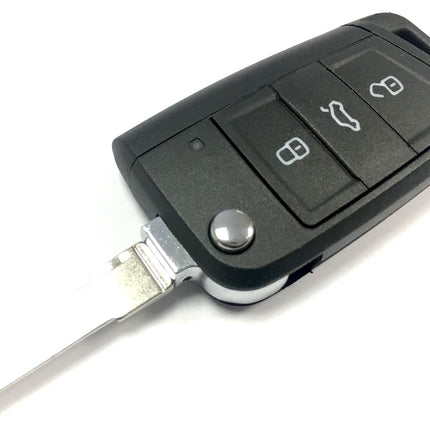 RFC 3 button flip key case for SEAT Leon MK3 remote fob HU66 blade 2012 2013 2014 2015 2016 2017 2018 2019 2020
