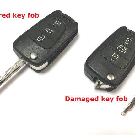 Repair service for Kia Rio 3 button remote flip key 2009 2010 2011 2012 2013 2014