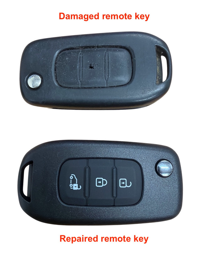 Repair service for Renault Trafic 3 button remote flip key 2021 2022 2023 2024 2025 