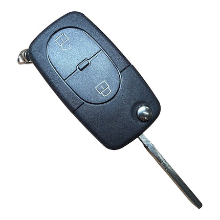 RFC 2 button flip key case for Audi A3 A4 A6 A8 remote flip key fob - double battery holder
