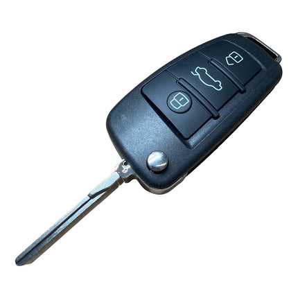 RFC 3 button flip key case for Audi A6 C6 RS6 2004 2005 2006 2007 2008 2009 2010 2011 remote fob HU66 blade