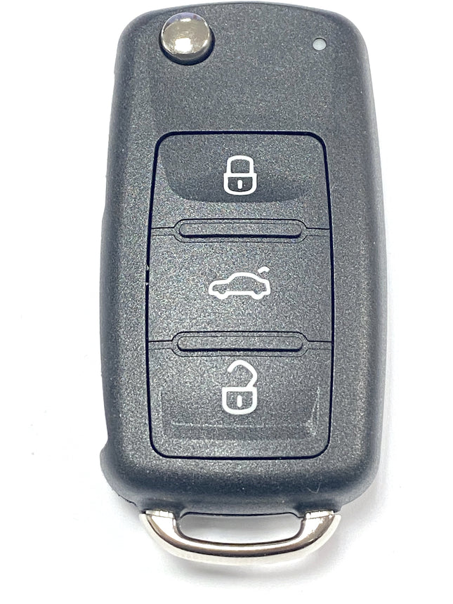 RFC 3 button flip key case shell for VW Volkswagen Caddy remote key fob 2011 2012 2013 2014 2015 2016 2017 2018 2019 2020