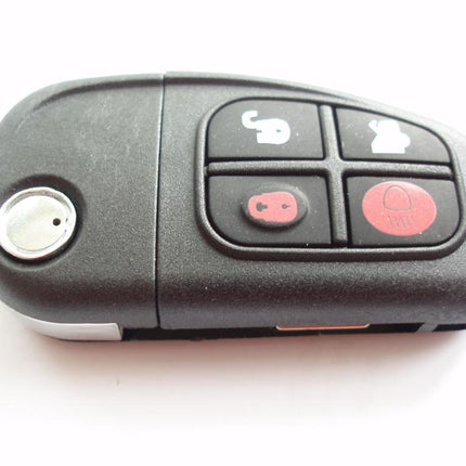 RFC 4 button flip key case for Jaguar S X Type XJ remote fob 2001 2002 2003 2004 2005 2006 2007 2008 2009