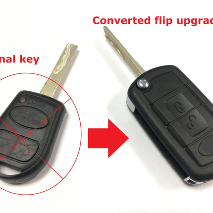 Flip upgrade service for Range Rover L322 3 button remote key 2002 2003 2004 2005 2006
