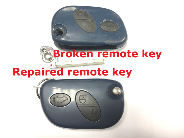 Repair service for Maserati Gran Turismo S 3 button remote flip key 2007 2008 2009 2010 2011 2012 2013