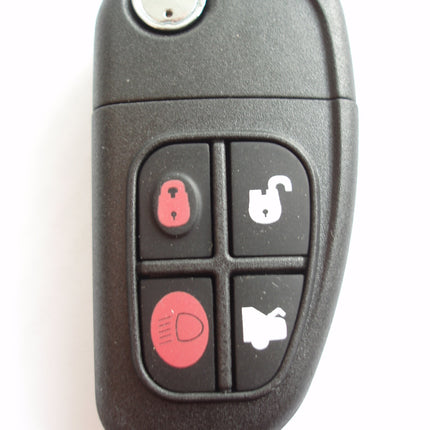 RFC 4 button flip key case for Jaguar S X Type XJ remote fob 2001 2002 2003 2004 2005 2006 2007 2008 2009