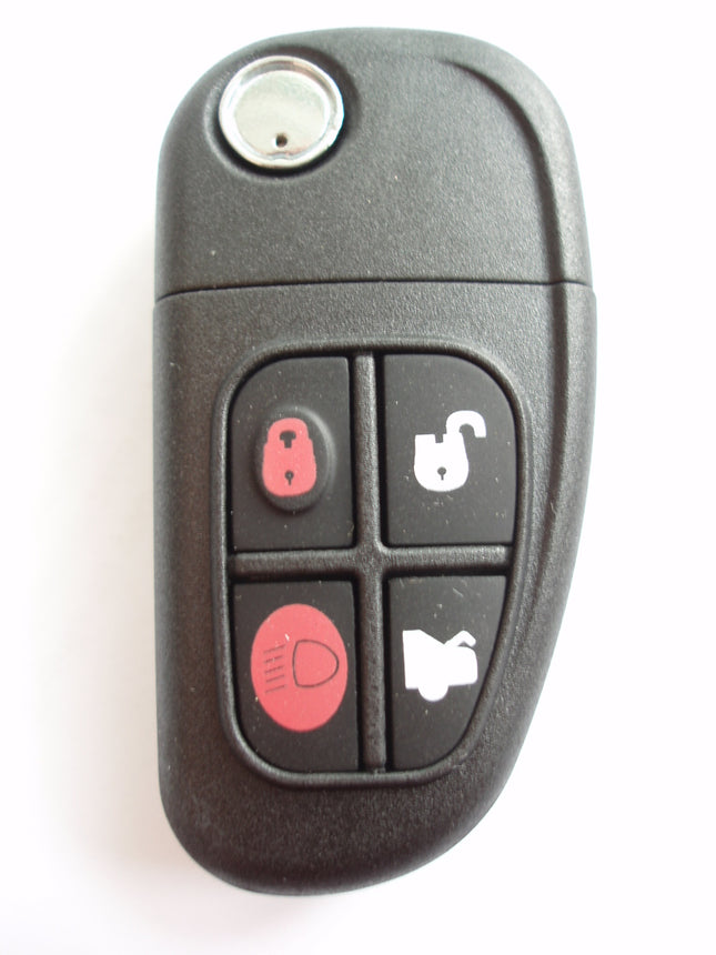 RFC 4 button flip key case for Jaguar S X Type XJ remote fob 2001 2002 2003 2004 2005 2006 2007 2008 2009