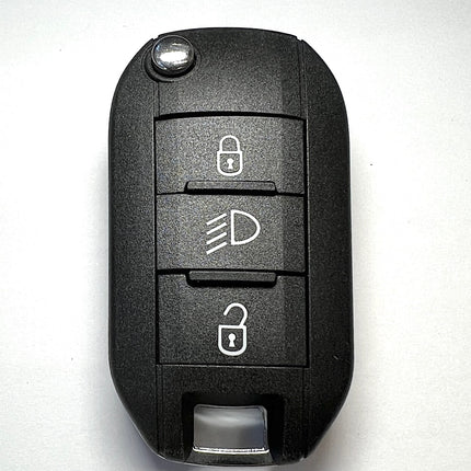 RFC 3 button flip key case for Peugeot 208 remote fob 2012 2013 2014 2015 2016 2017 HU83