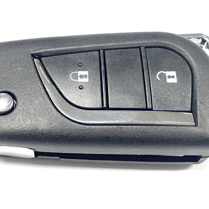 RFC 2 button flip key case for Citroen C1 2014 2015 2016 2017 2018 2019 2020 2021 remote fob TOY48 blade