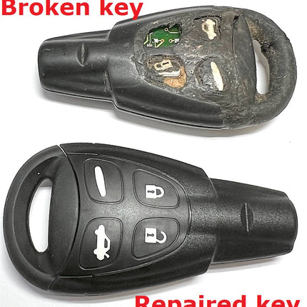 Repair service for Saab 93 9-3 4 button remote key fob 2002 2003 2004 2005 2006 2007 2008 2009 2010 2011