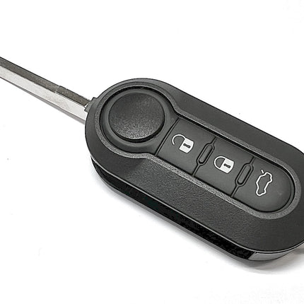 RFC 3 button flip key case for Fiat 500 remote fob 2007 2008 2009 2010 2011 2012 2013 2014 2015 2016 2017 2018 2019 2020 SIP22 key blade