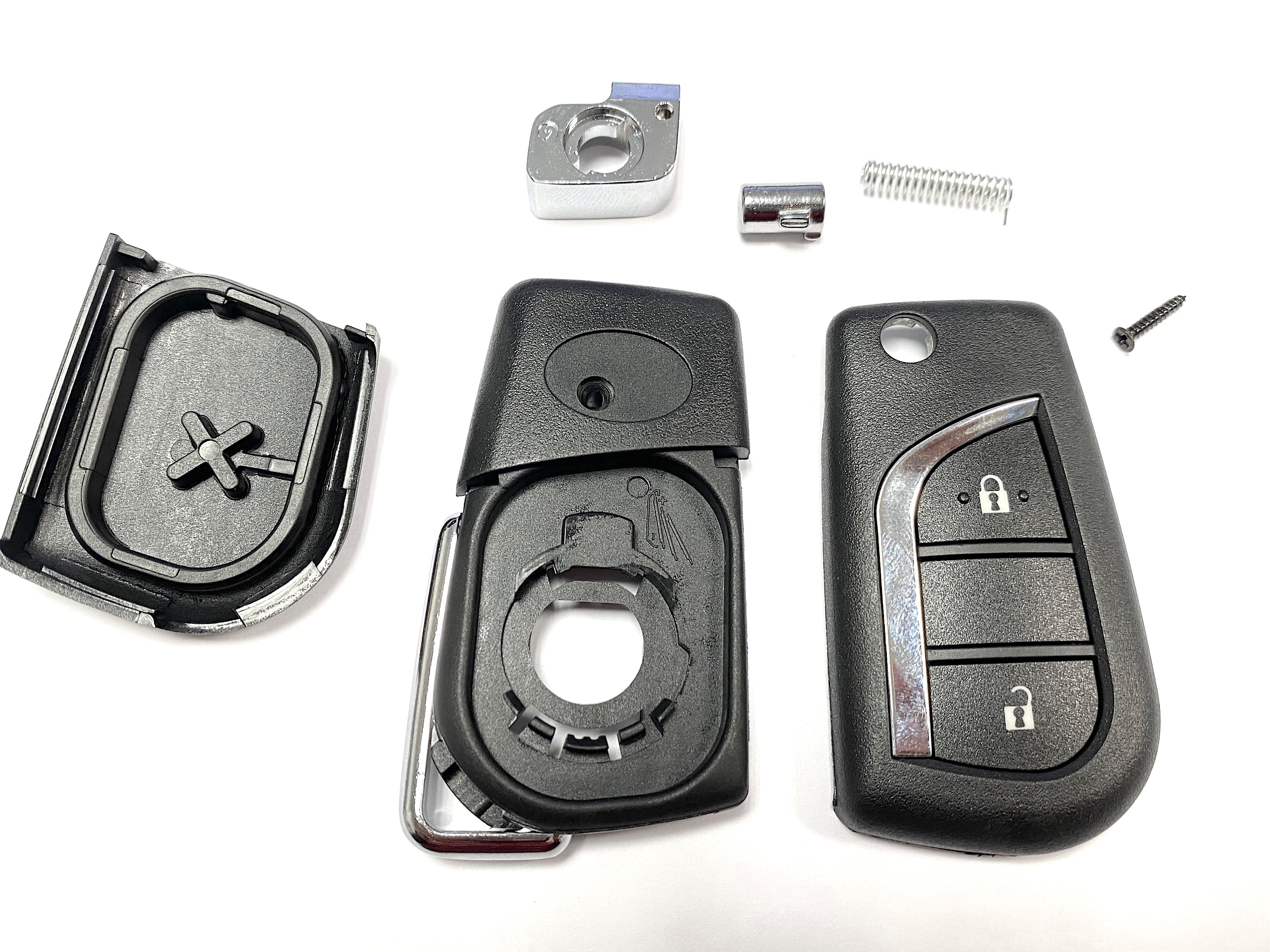 RFC 2 button case for Toyota Aygo remote key fob 2005 - 2014