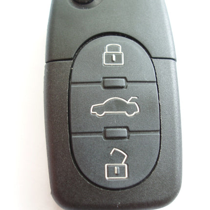 RFC 3 button flip key case for Audi A3 8L remote fob 2000 2001 2002 2003 