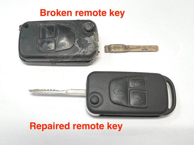 Repair service for Mercedes ML 3 button remote key W163 1997 1998 1999 2000 2001 2002 2003 2004