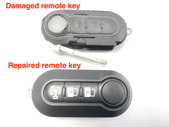 Repair service for Vauxhall Opel Combo D 3 button remote flip key 2011 2012 2013 2014 2015 2016 2017