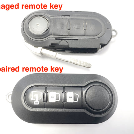 Repair service for Fiat Doblo 3 button remote flip key 2009 2010 2011 2012 2013 2014 2015 2016 2017 2018 2019 2020