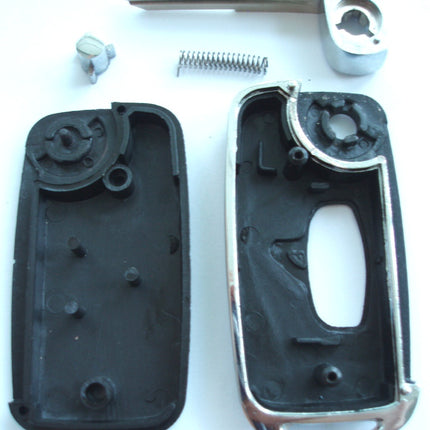 2 button flip key case upgrade for Mitsubishi Outlander Shogun Lancer remote key - left groove blade